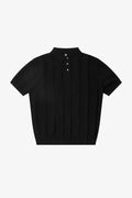 NO LOGO Old Money Dark Strip Jacquard Polo Shirt