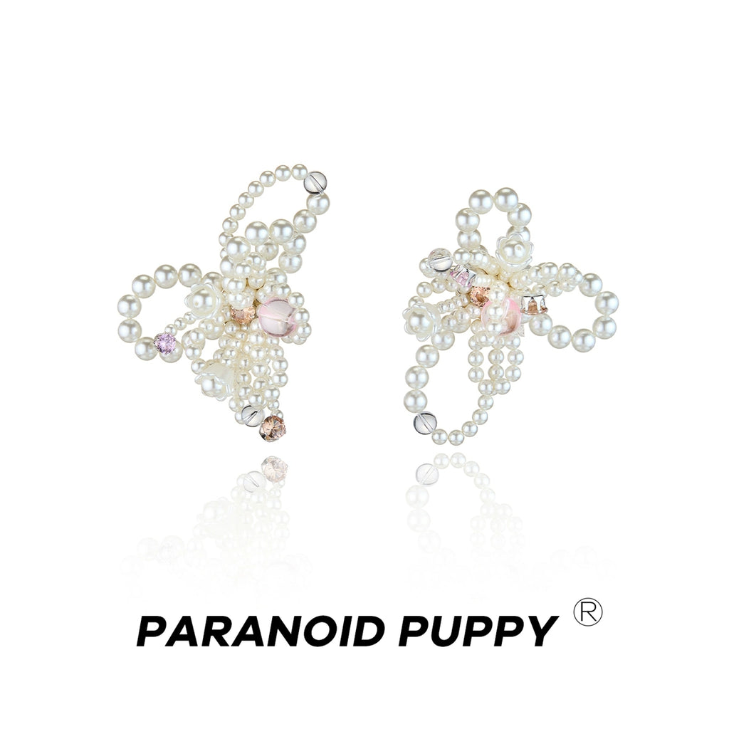 ParanoidP Pearl Flower Macaron Earrings