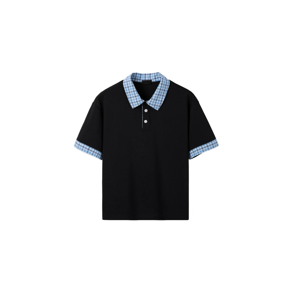 PLUS NO LOGOmiu Color Matching Collar Polo Tee