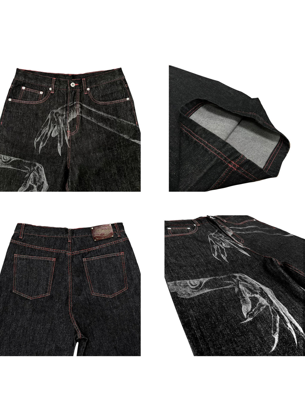 WANNA LAB Straight Baggy Jeans