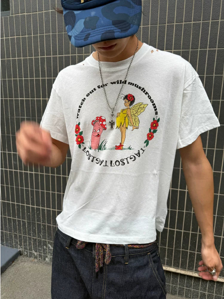 LOSTTAG Fun Inspiration Mushroom Print Tee
