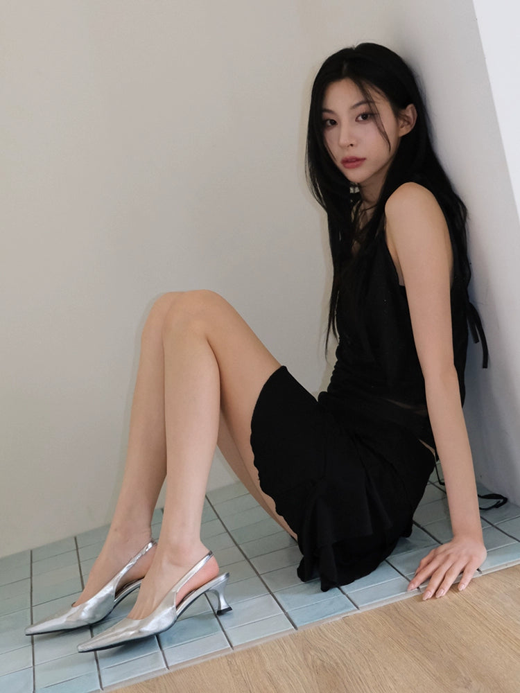 Mooreyu Stiletto French Light Mouth Shoes