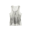 AIRHOOD Retro Printed I-shaped Sling Vest