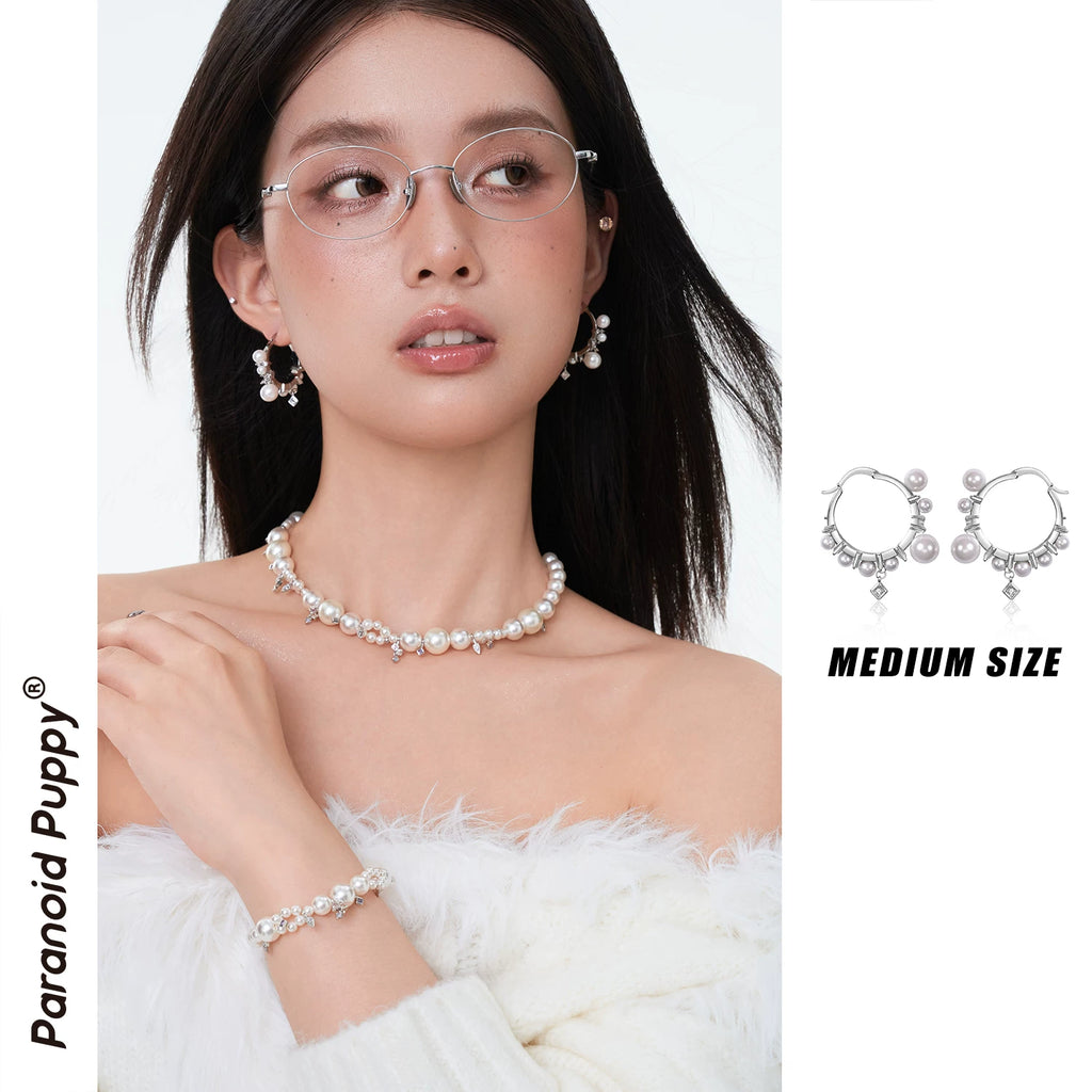 PP High-end Light Luxury Irregular Pearl Earrings