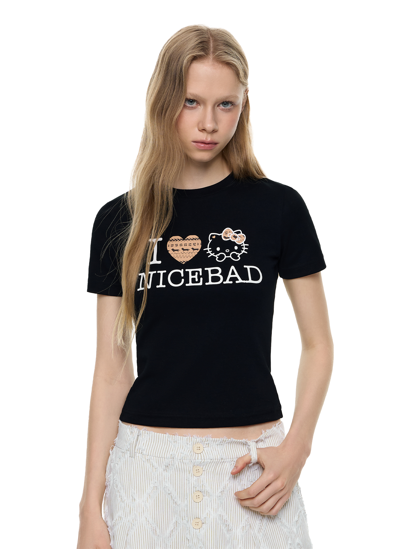 NICEBAD Fair Island KT Cat Slim Versatile Tee