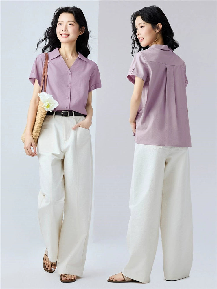 Giordano V-lapel Casual Shirt