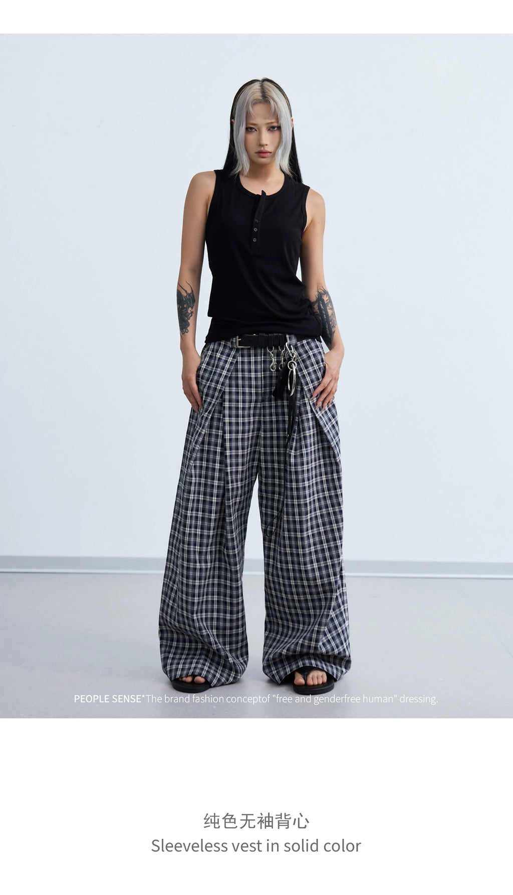 PEOPLESENSE Henry Collar Slim-fit Sleeveless Vest