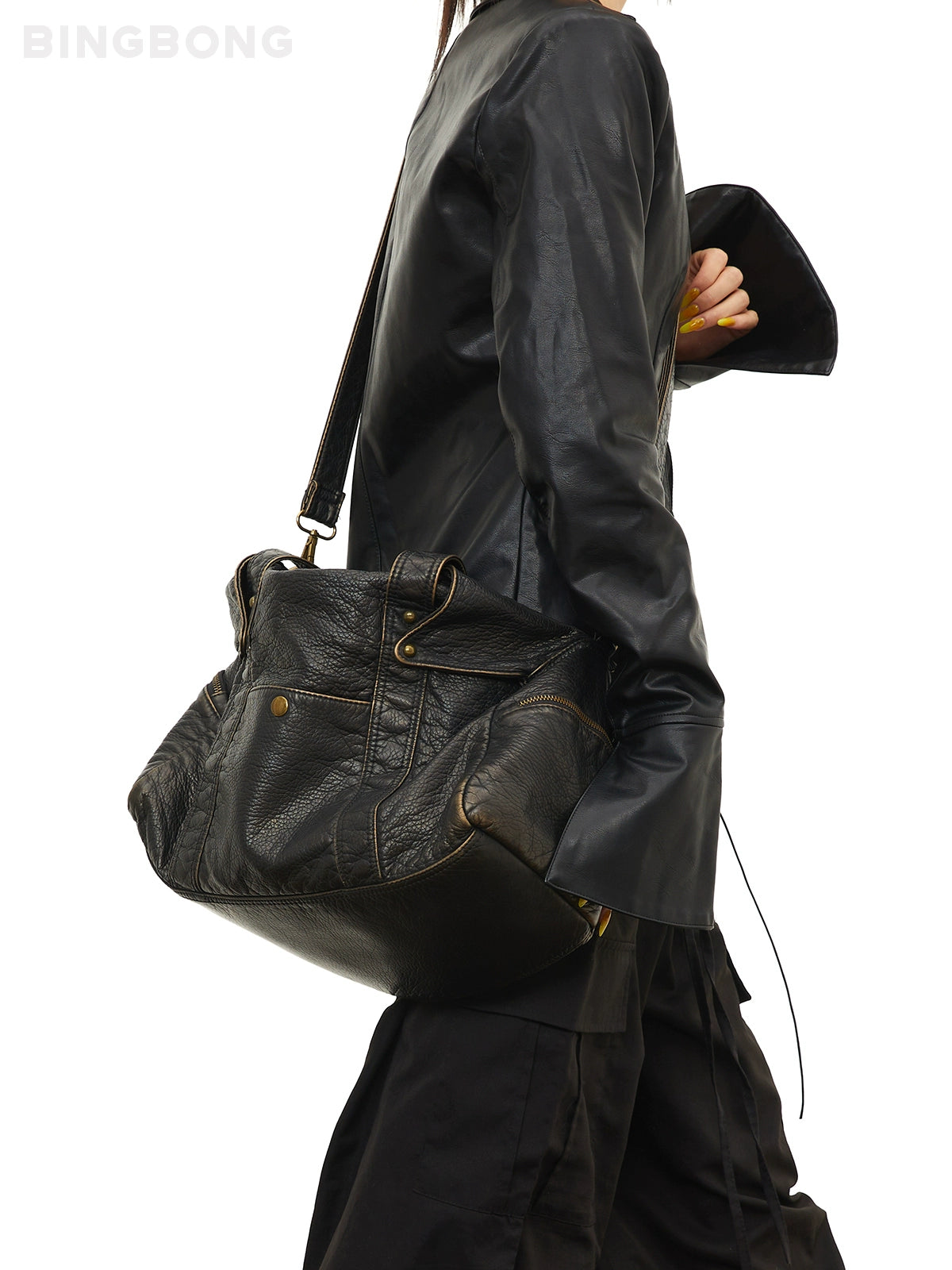 BINGBONG Retro American Large Bag Messenger Bag Commuter Large Capacity Bag