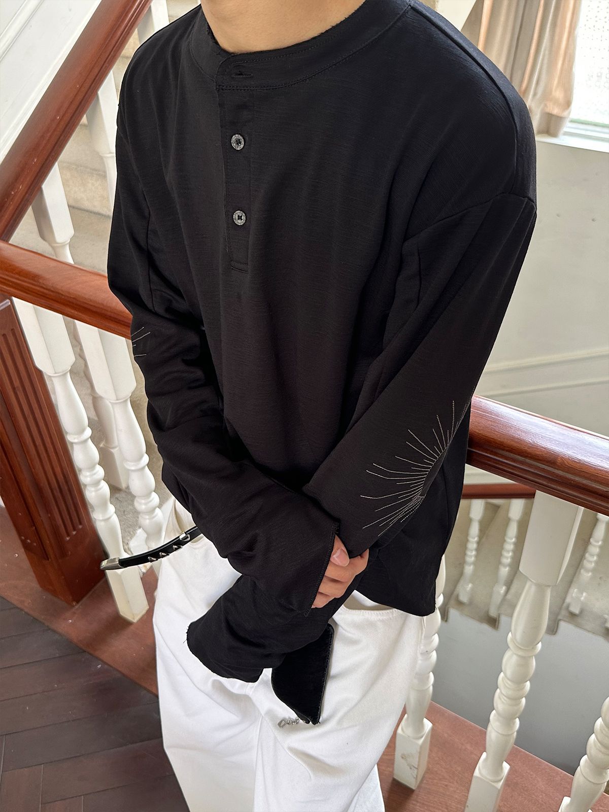 EME Premium Henry Fir Button Long Sleeve