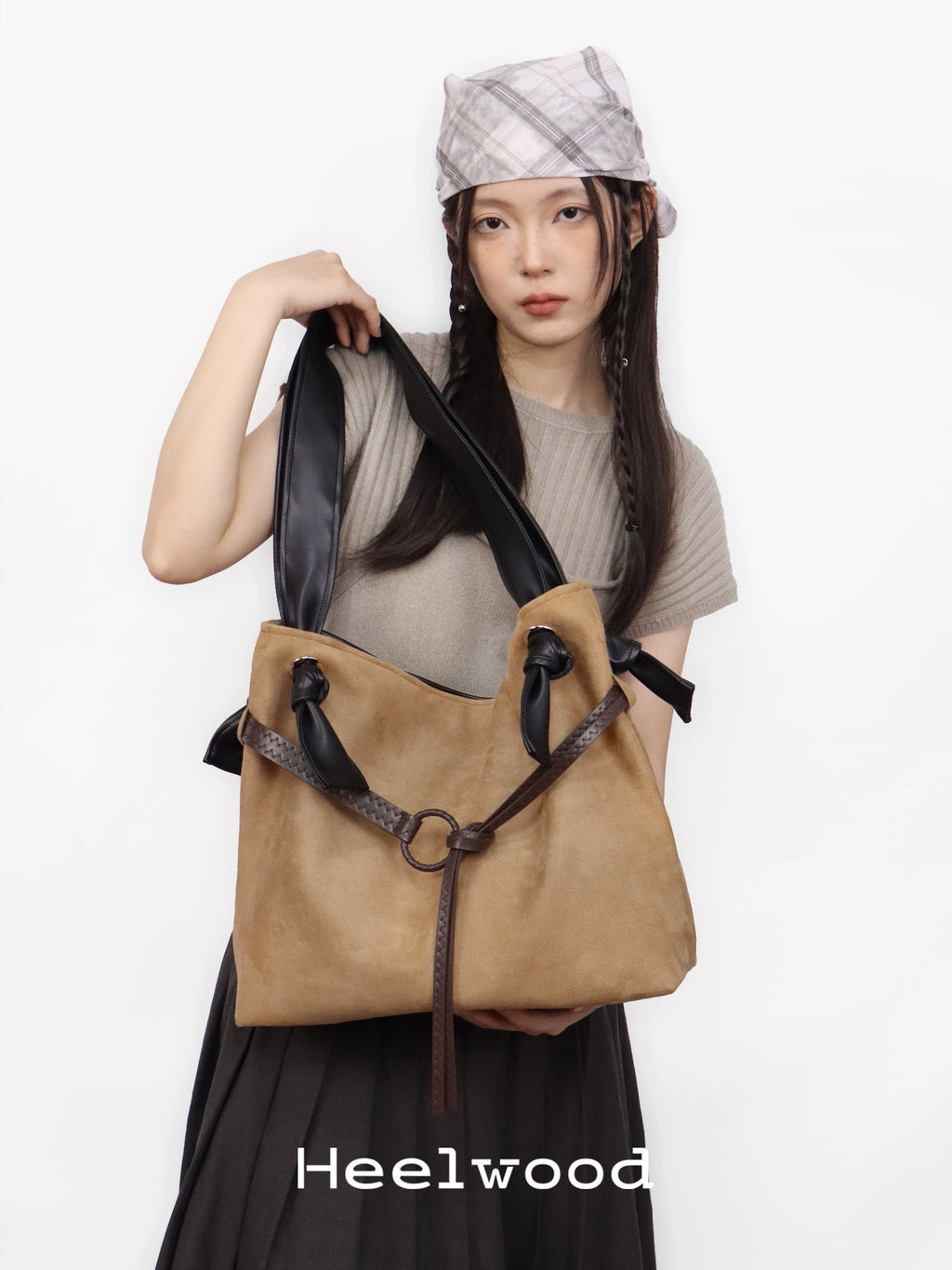 Heelwood Contrast Shoulder Tote Bag