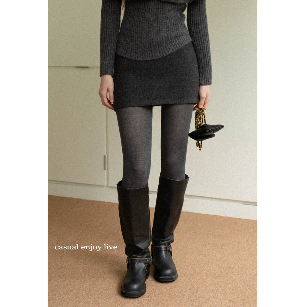 EGGKA Simple High-end Temperament Casual Skirt