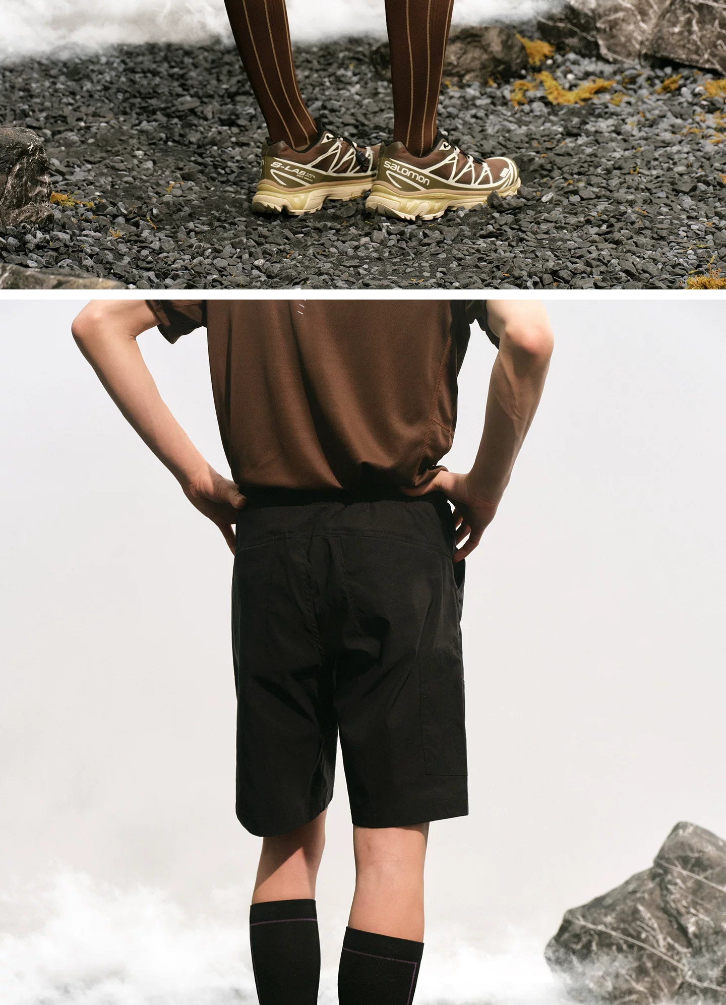 NO LOGO Stitching Quick-drying Sports Shorts