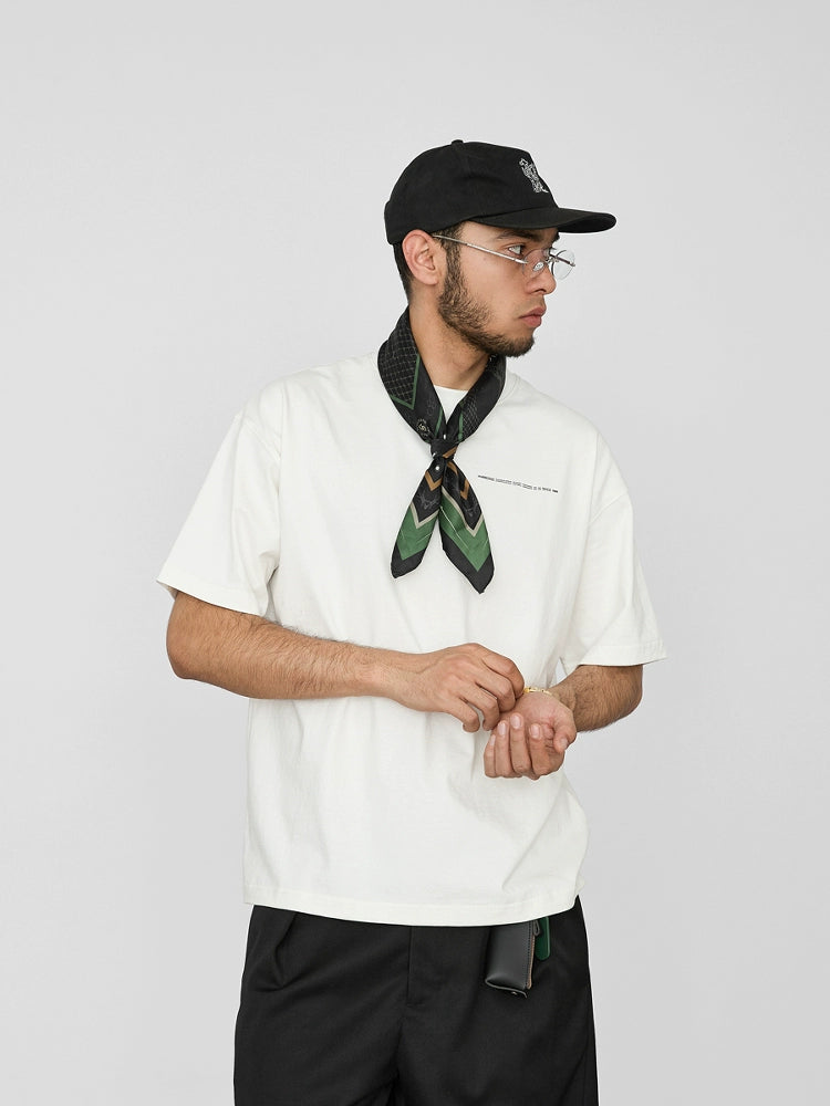 OD Small LOGO Casual Loose Versatile Round Neck Tee