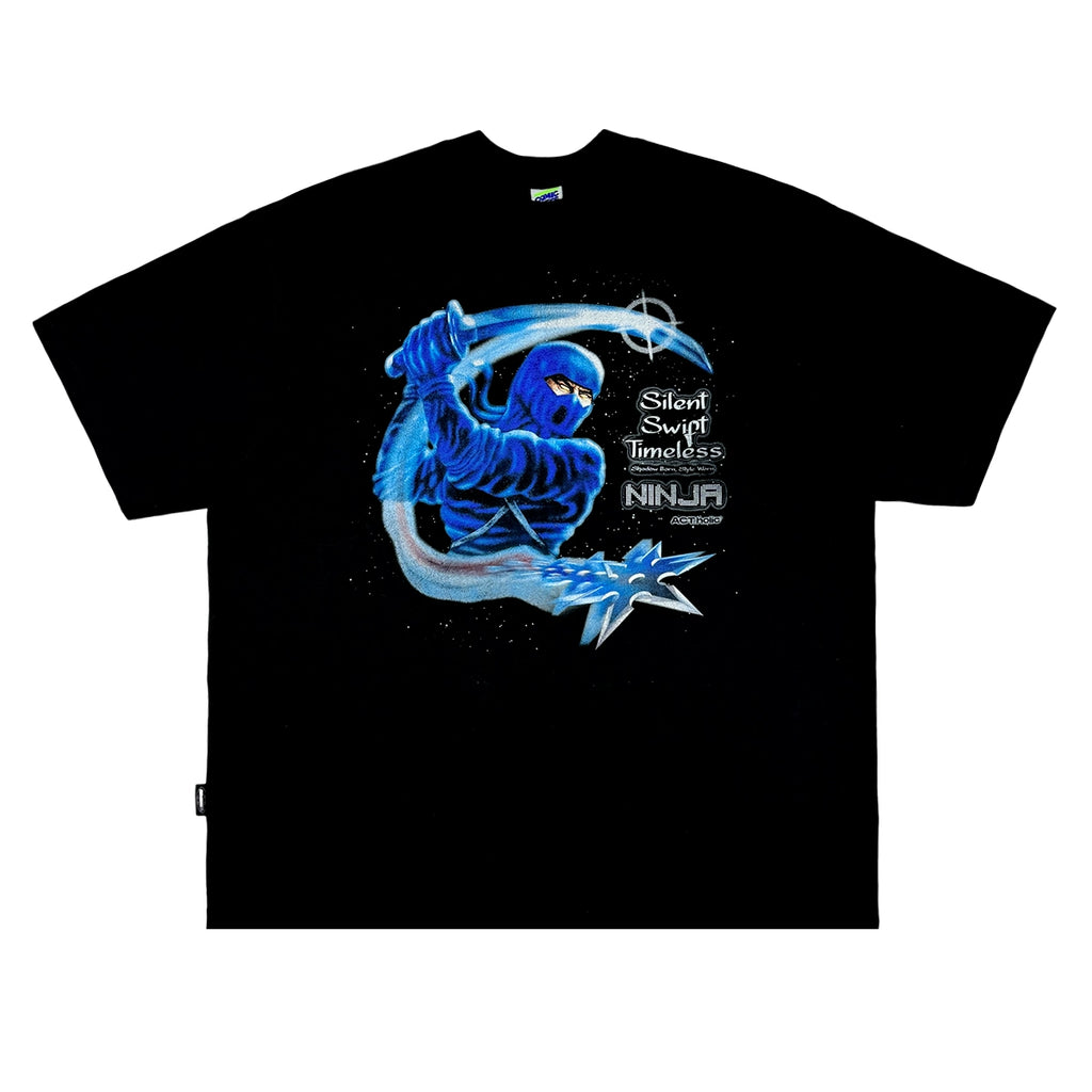 ComicTree C.t 2025 Summer Night Ninja Crew Neck Short Sleeve Tee