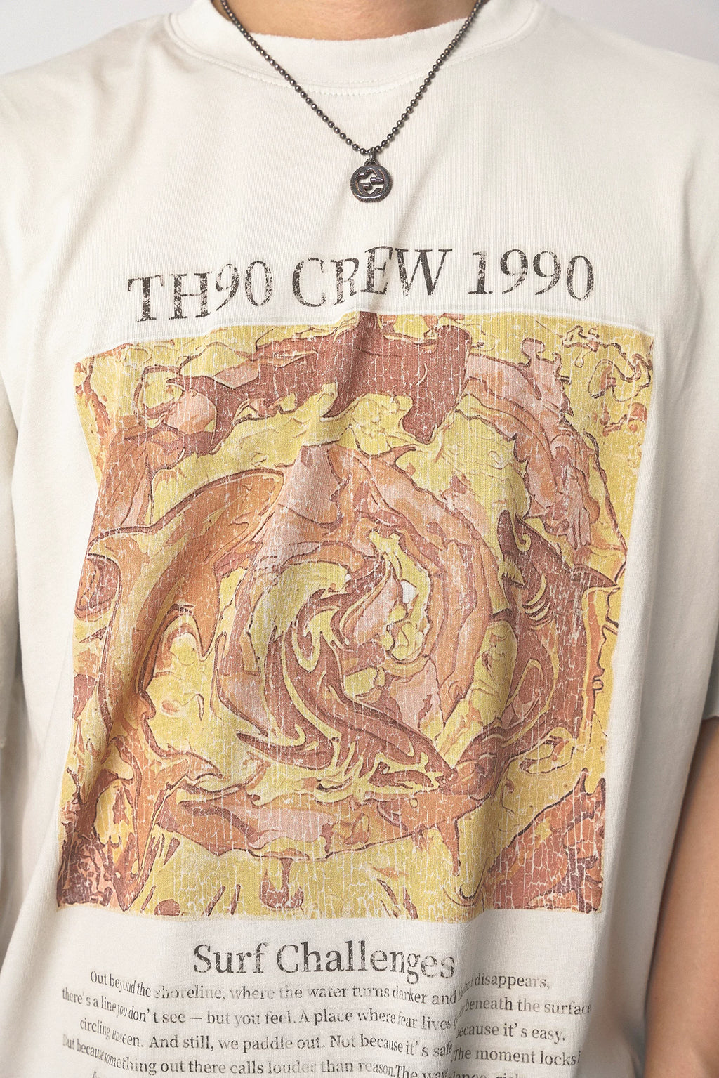 TH90 Retro Loose Crew Neck Tee