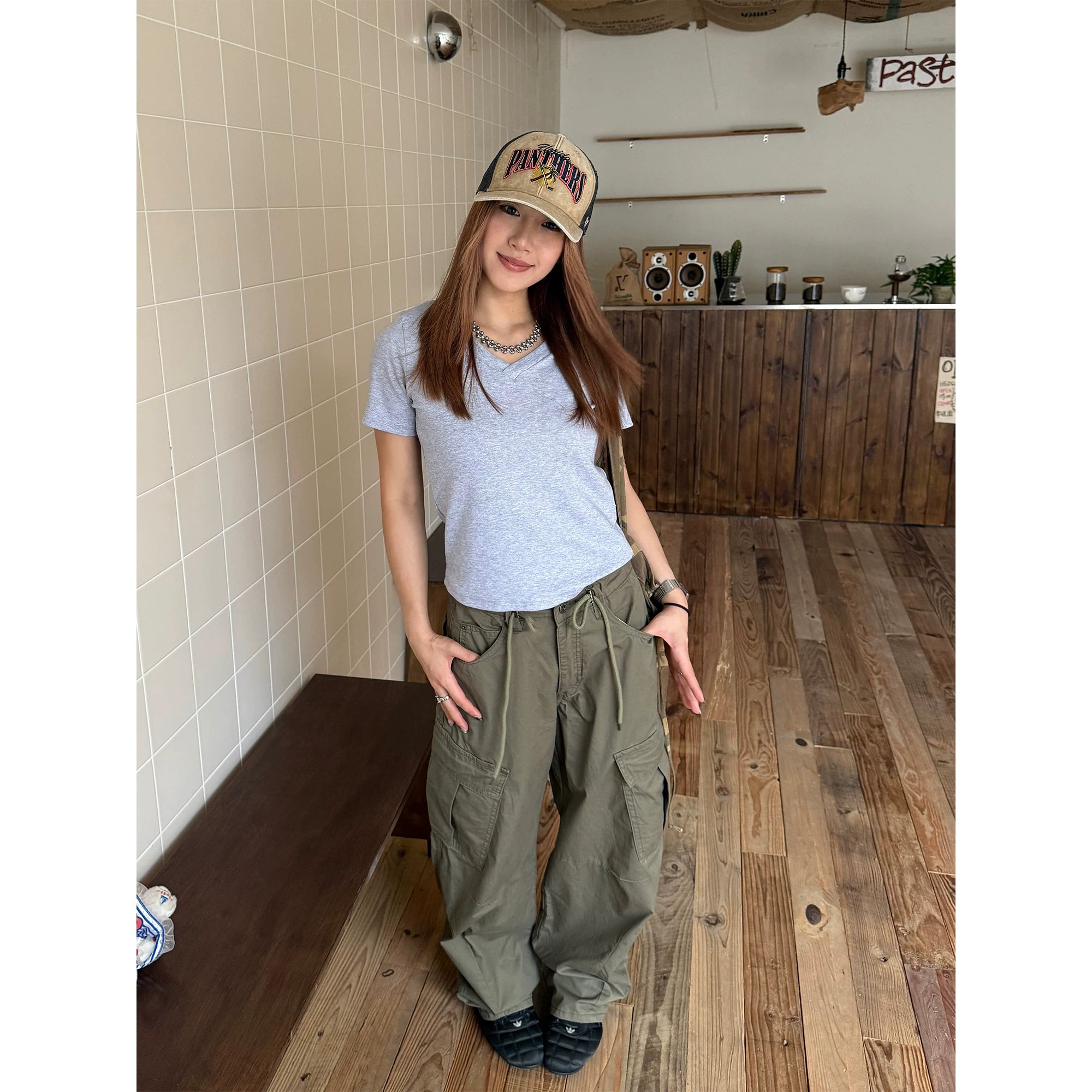 CCYE Vintage Drawstring Loose Slacks