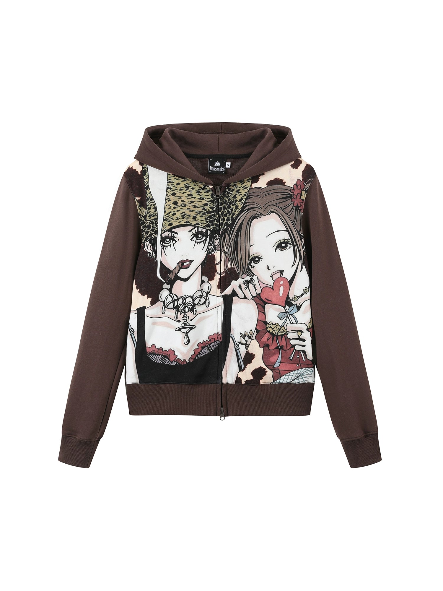 DONSMOKE nana Front Shoulder Casual Hooded Sweater