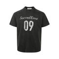 MADEEXTREME Vintage Crew Neck Front Shoulder Casual Tee