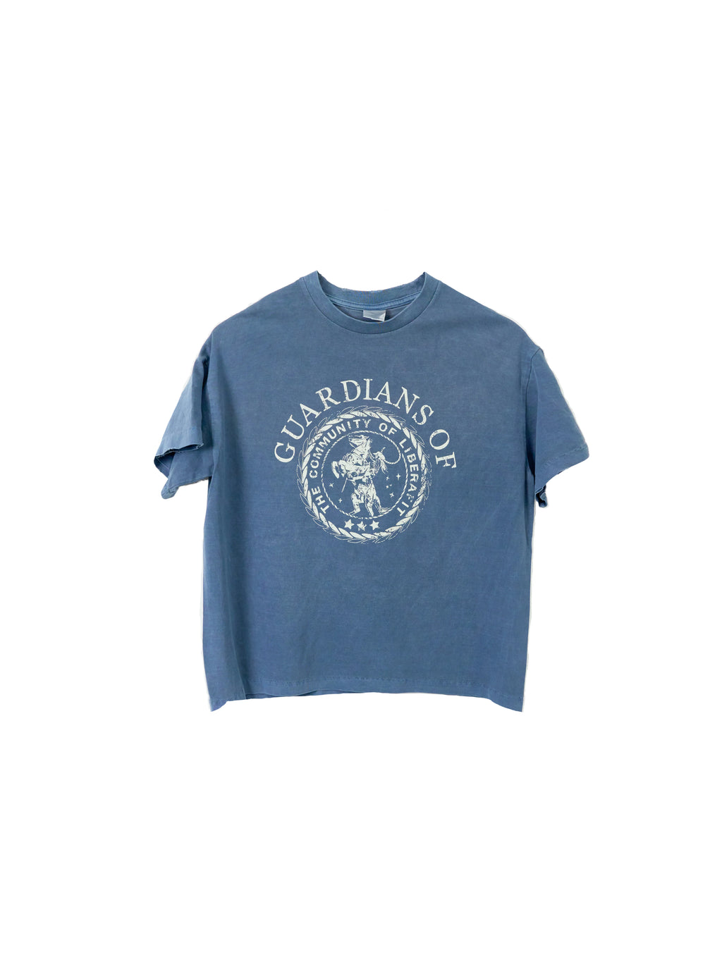 LIBERAFIT Hand-painted Badge Casual Round Neck Tee