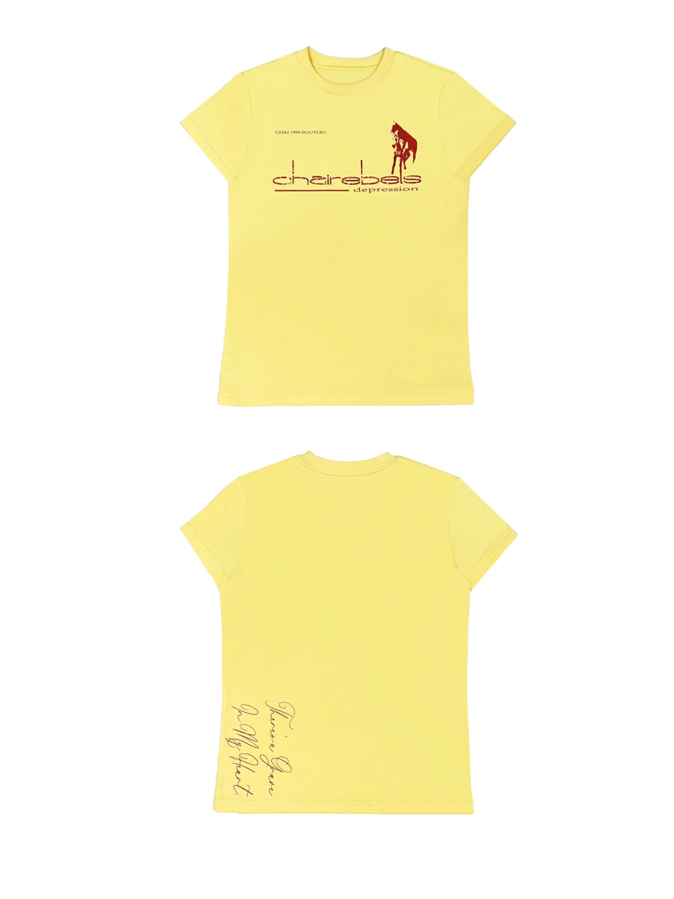CHAI Horse Mark Printing Bright Slim Tee