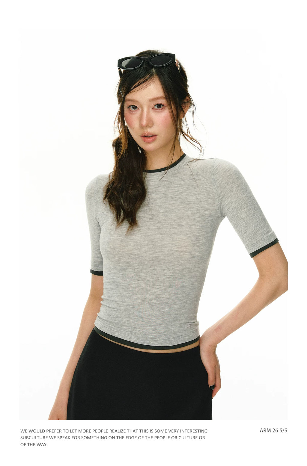 Ariseism Retro Contrast Slim Tee