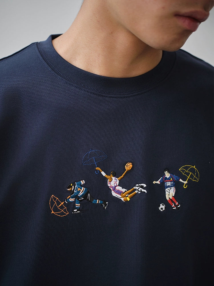 Battles Sports Character Embroidery Long Sleeve