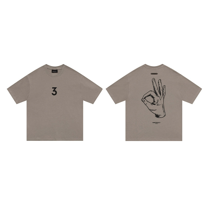 INNERSECT Simple Trendy Brand Loose Casual Tee