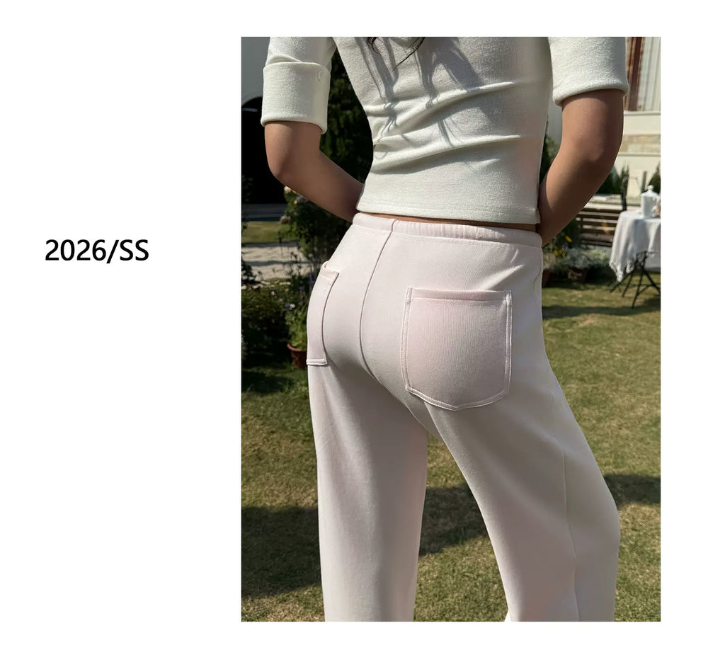 Audwyn Low Waist Straight Skinny Casual Pants