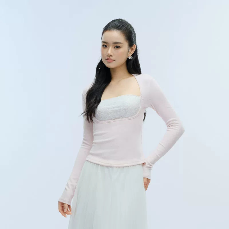 J TheChosen Satin Stand-Up Collar Shawl Mesh Skirt Set