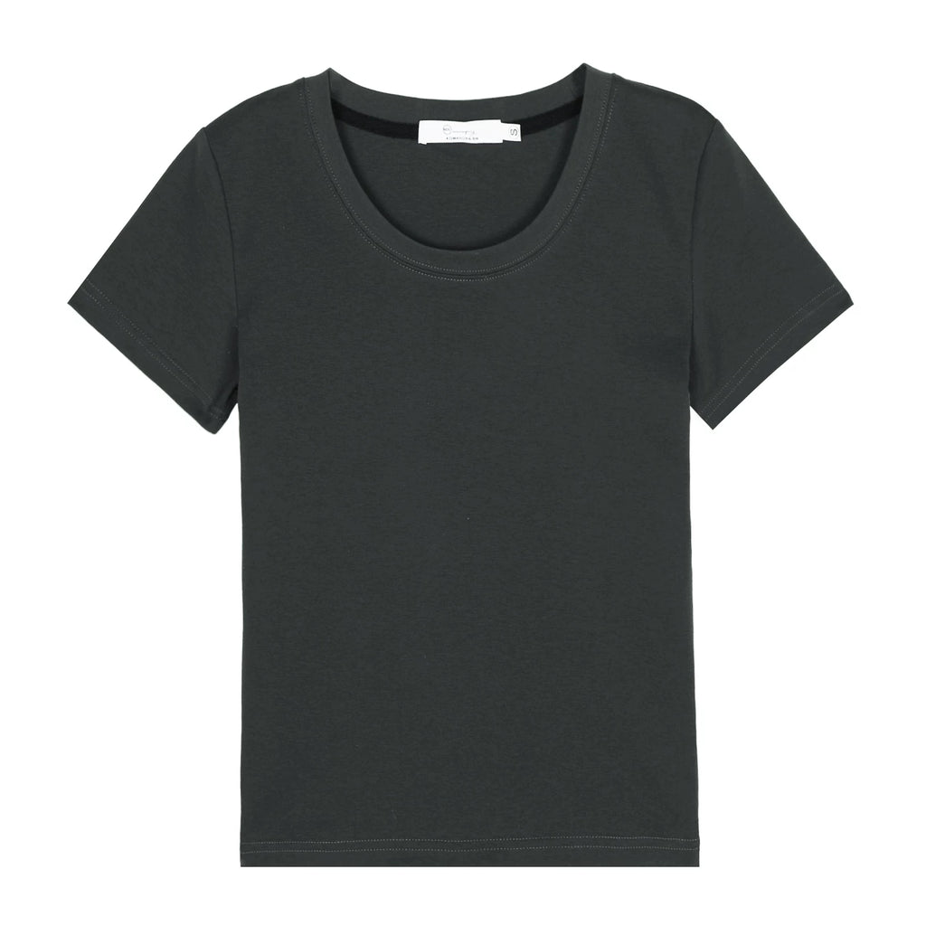 XUJING Simple V-neck Slim and Thin Tee