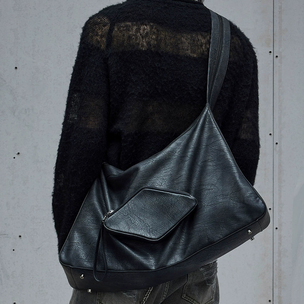 TERRAINCOGNITA Made Old Crack Wide Shoulder Strap Tote Bag