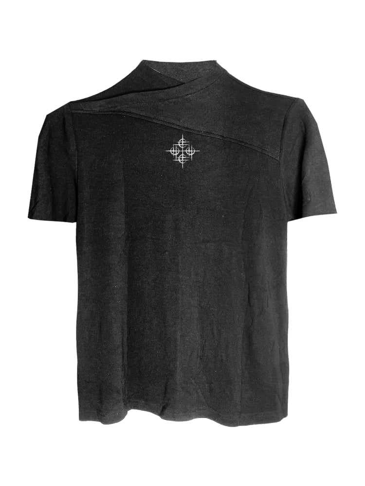 DETW Niche Crossed Jumpsuit Shoulder Knitted Short Sleeves