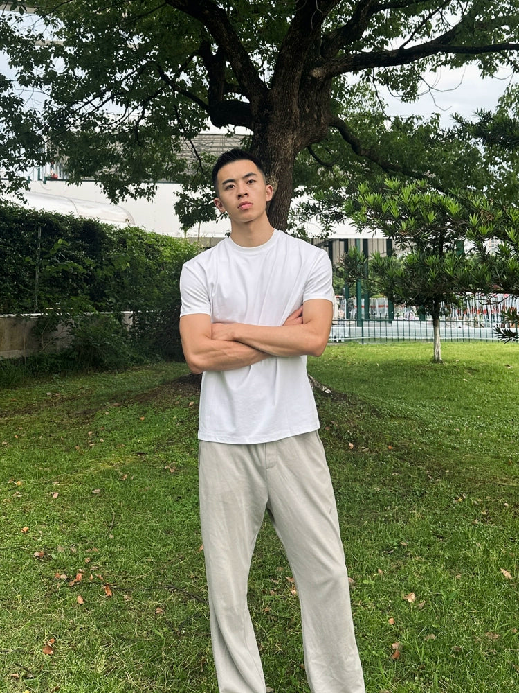 GTAL Crew Neck Sports Stretch Fitness Tee