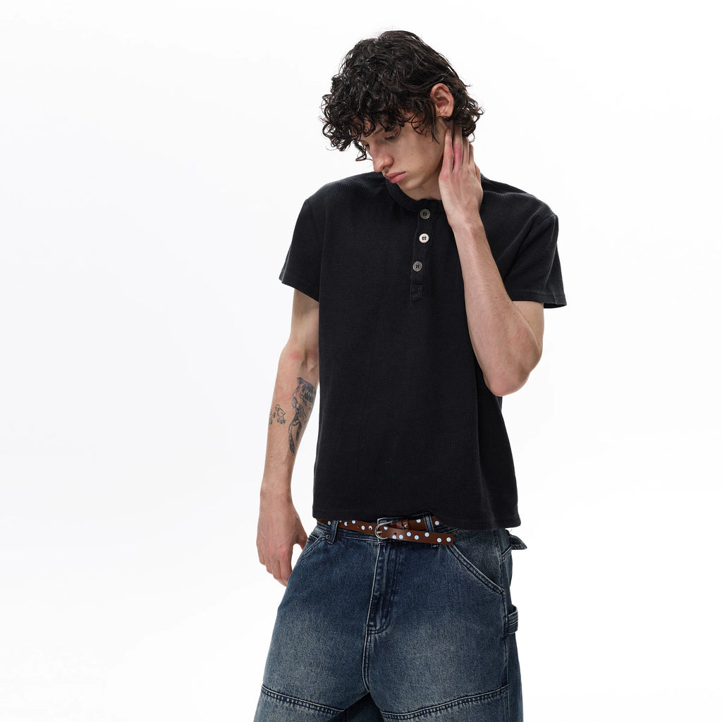 WLNEXT Henry Neck Polo Tee