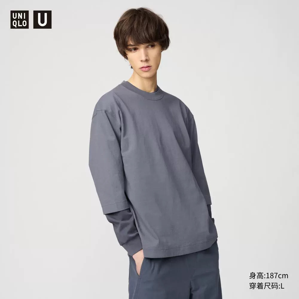 Uniqlo U series BOXY 3/4 Sleeve tee 476216