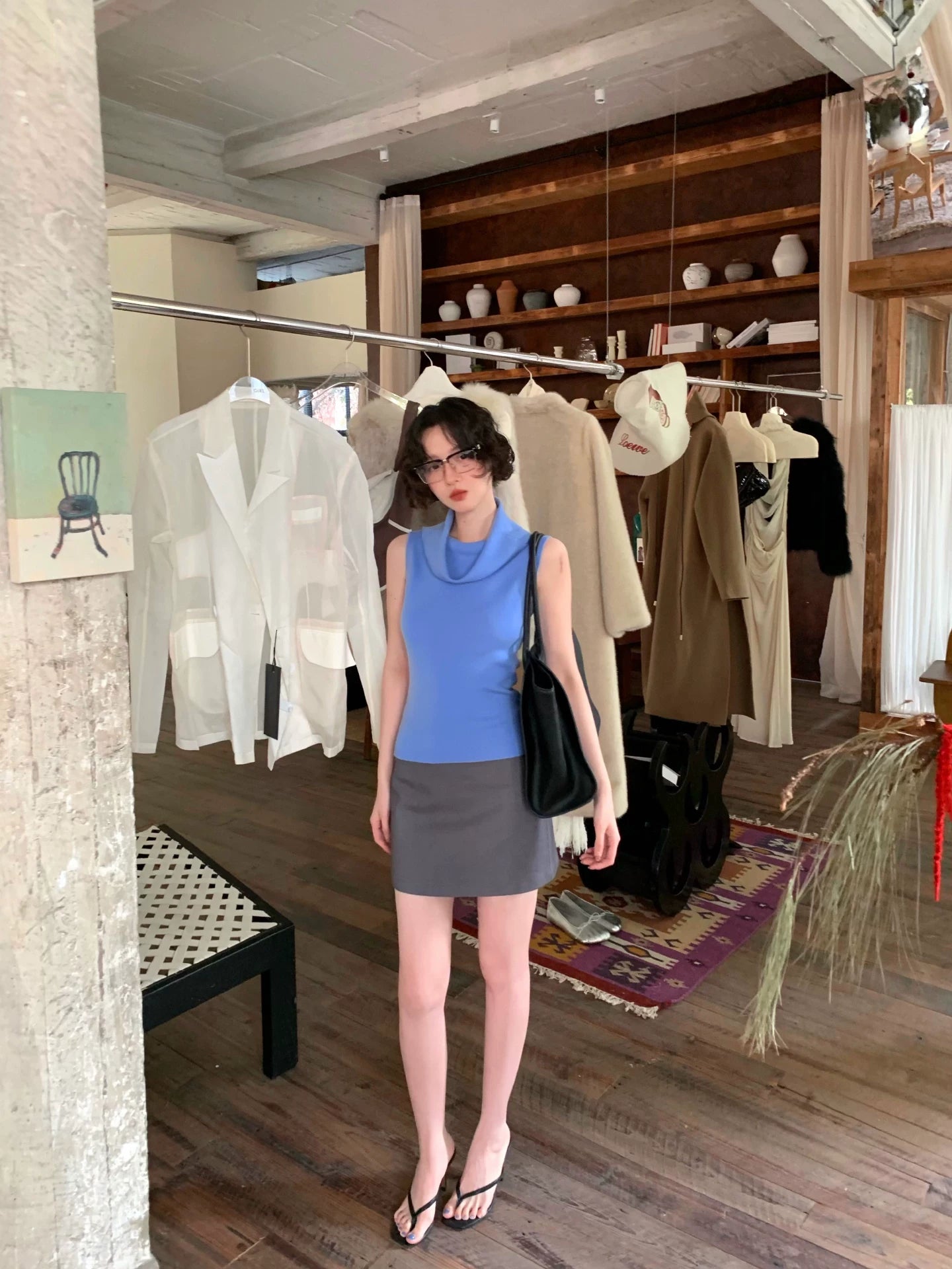 KELIFAN Retro Simple Suit Skirt