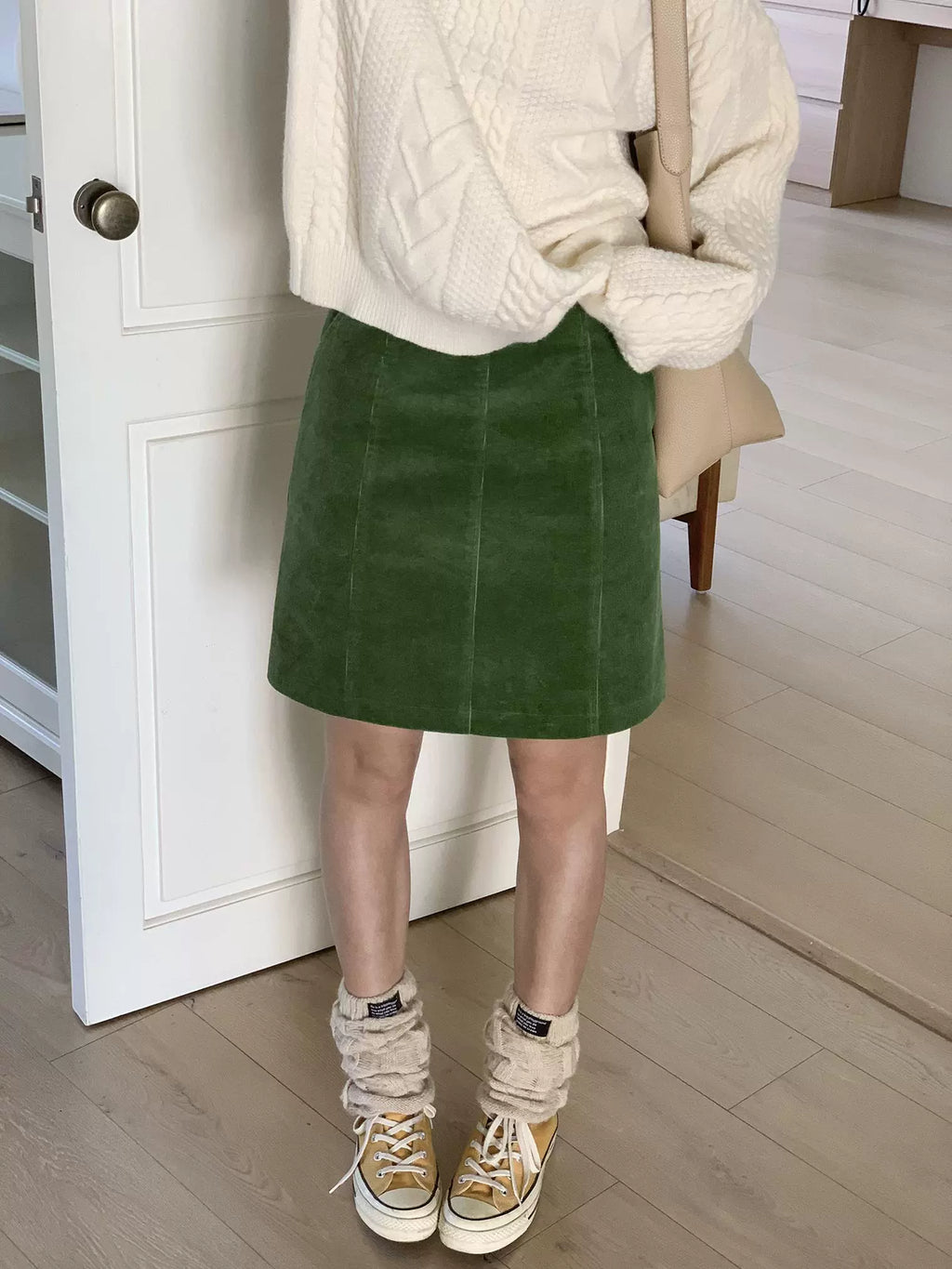 EIGHTHMONTH Casual Corduroy Skirt