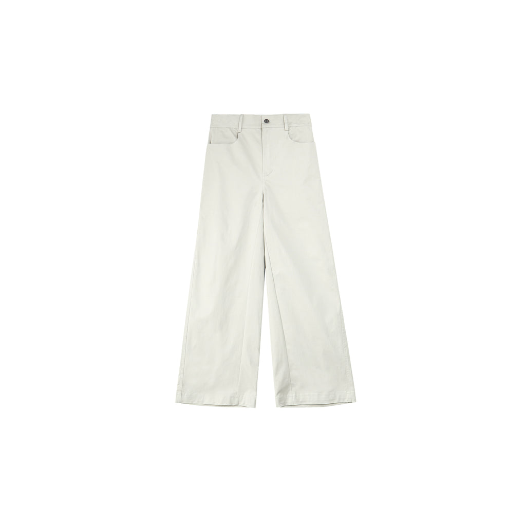 PLUS NO LOGO A Straight Wide-leg Slacks