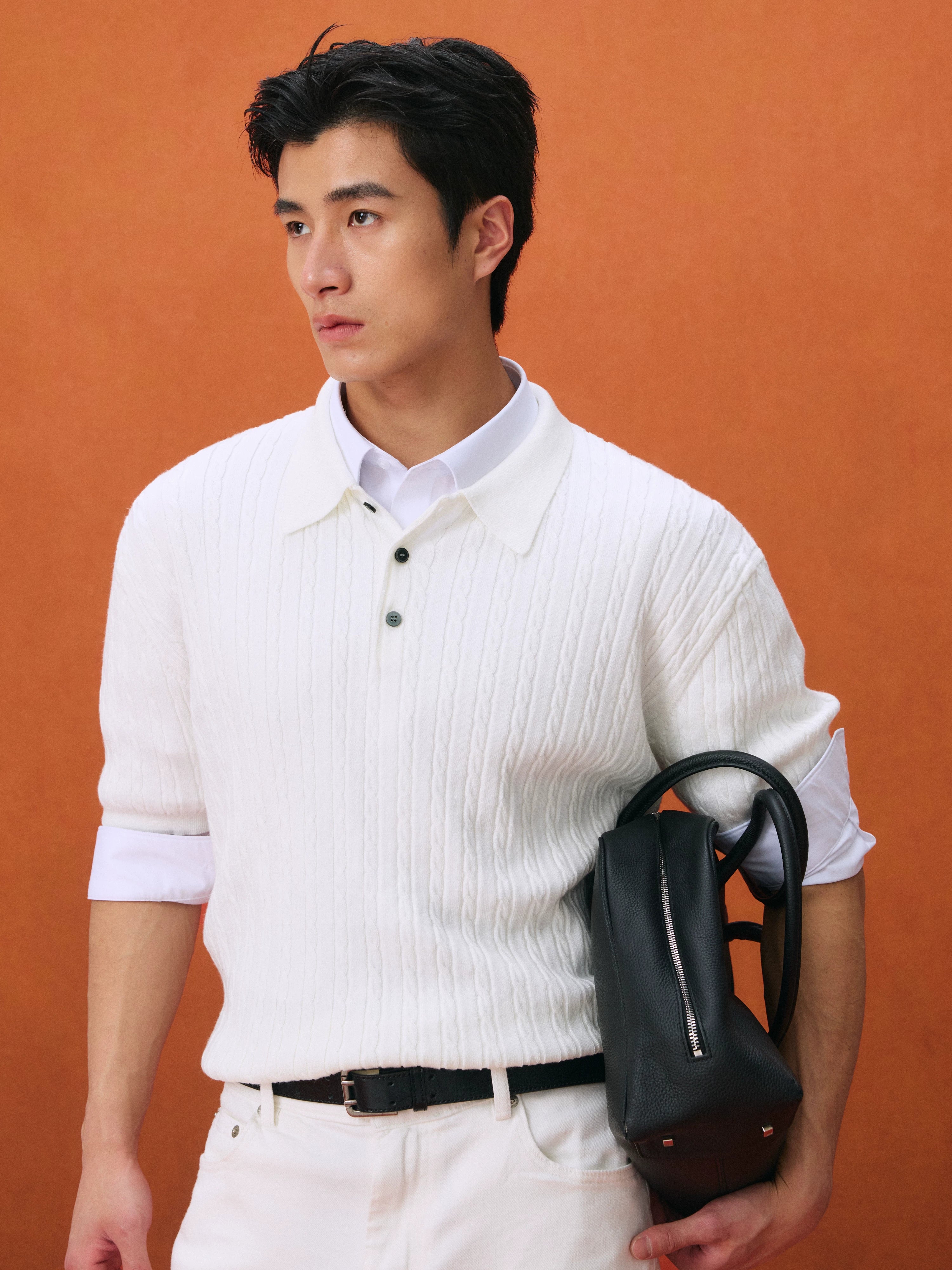 NO LOGO Retro Leather Belt