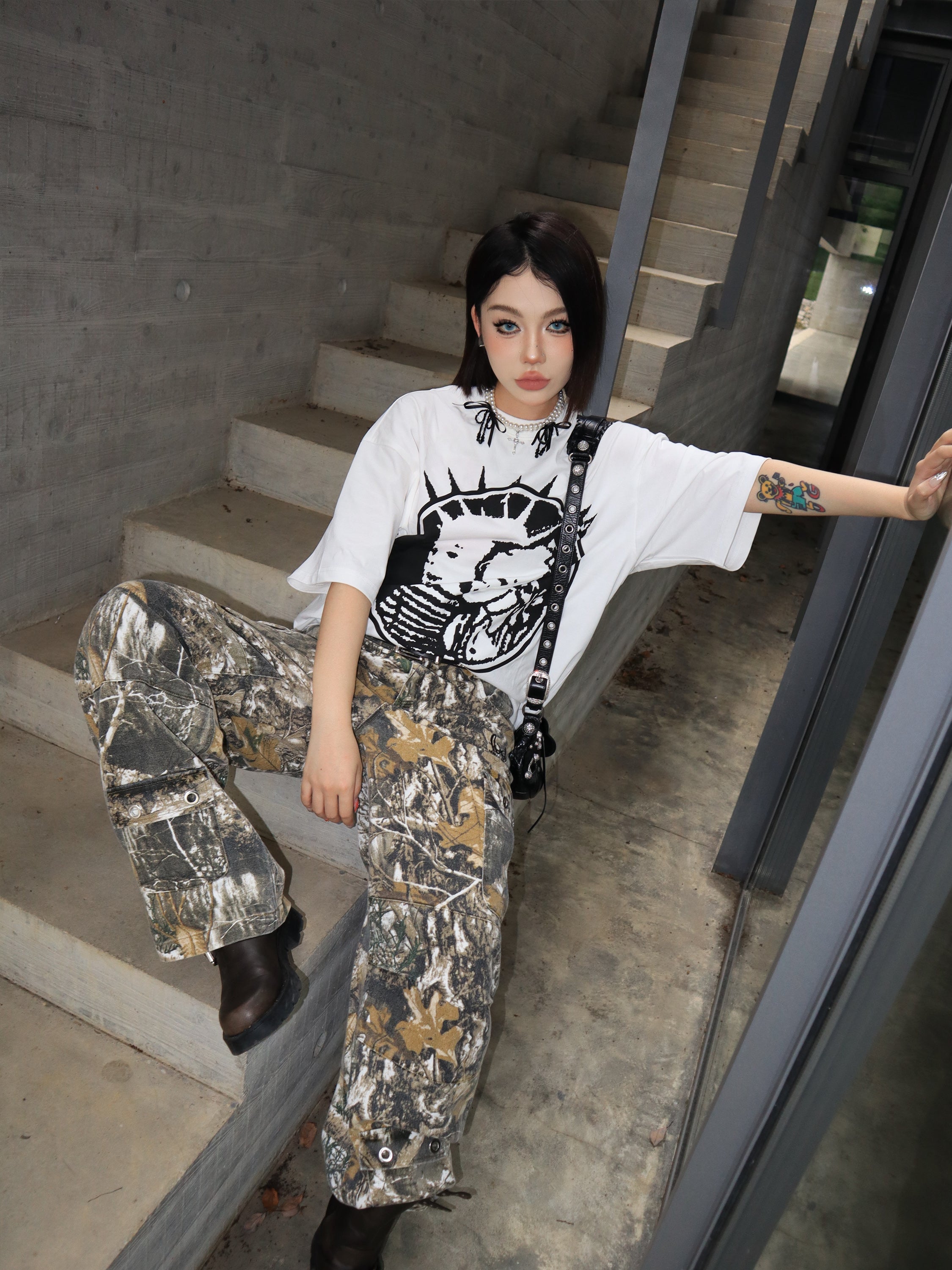 Human Voices Punk Kids Printed Short Sleeve Tee