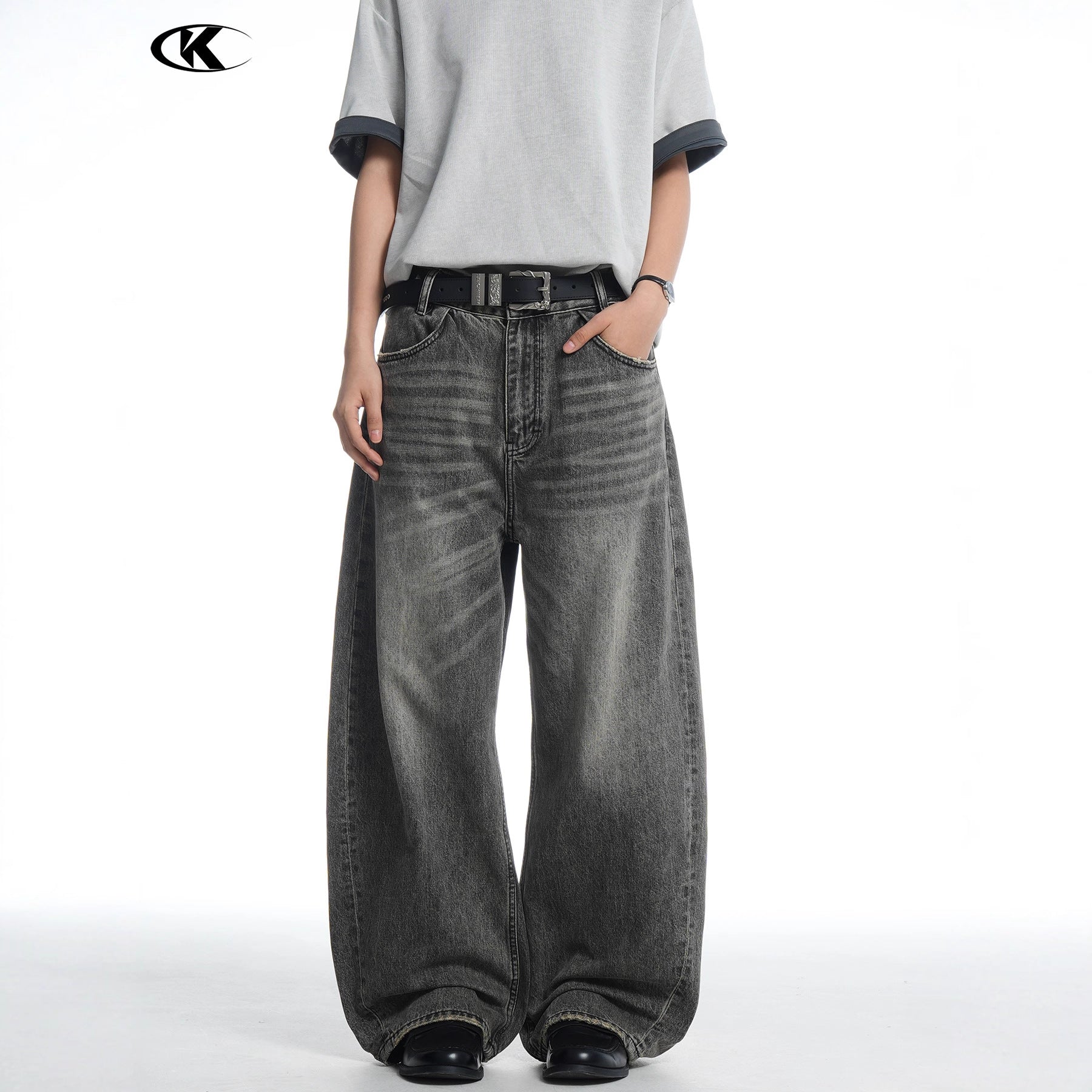 11KN Vintage Loose Versatile Wide Leg Pants