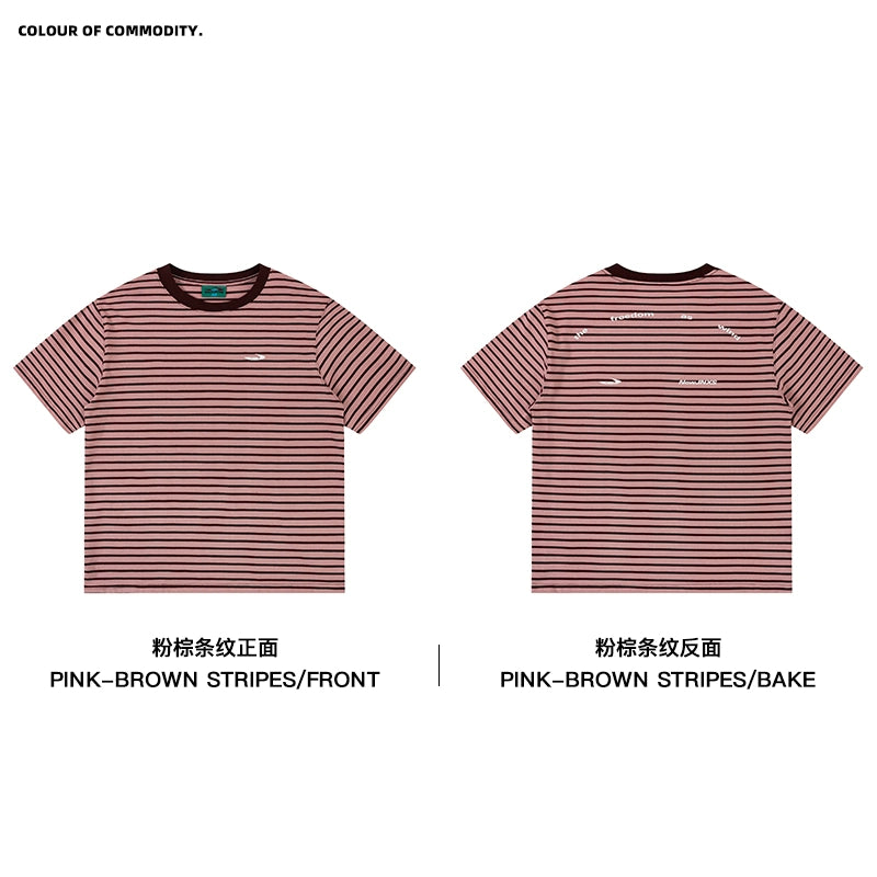 NewJNXS Striped Casual Loose Tee