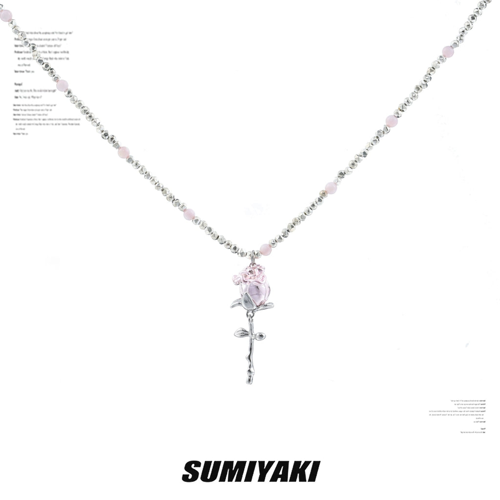 SUMIYAKI Beaded Color Matching Necklace Lock