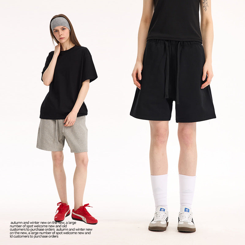 UNF 450g heavy old money wind silhouette terry Shorts