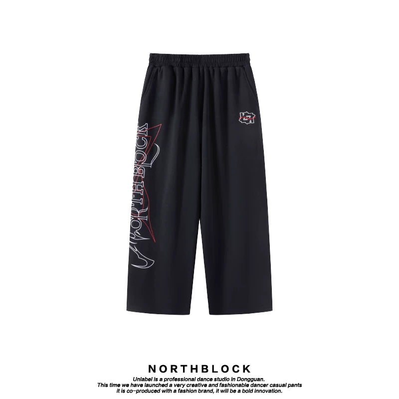 NorthBlock Letter-printed Straight Casual Sweatpants