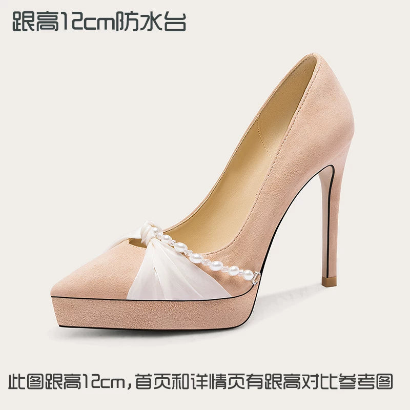 Lily Wei Pearl Bow Heels