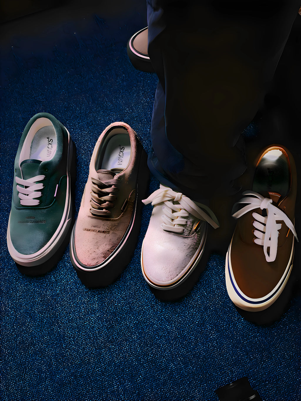 NBHD X VOWPROGRESS 4 Color Low Top Suede Fur Board Shoes