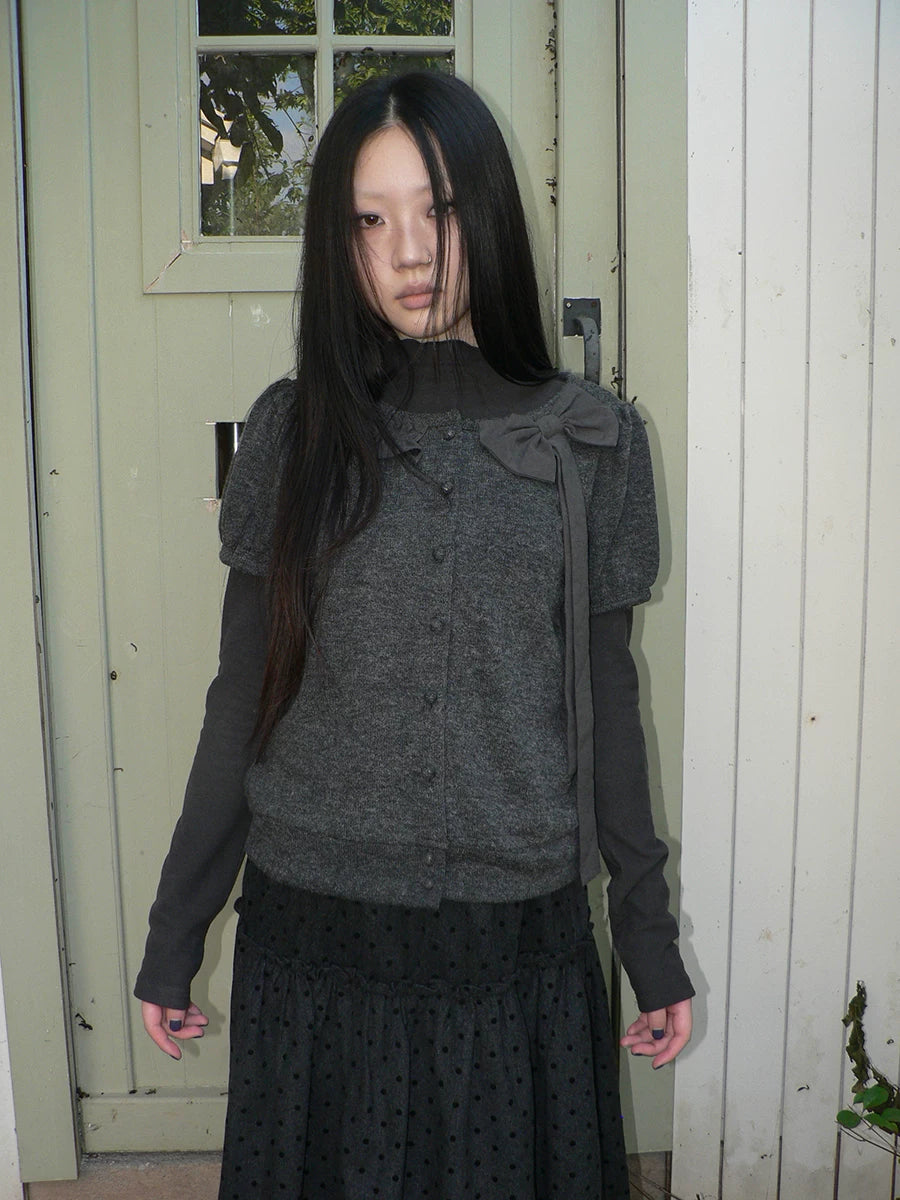 Ang: Project Three-dimensional Bow Knitted Cardigan