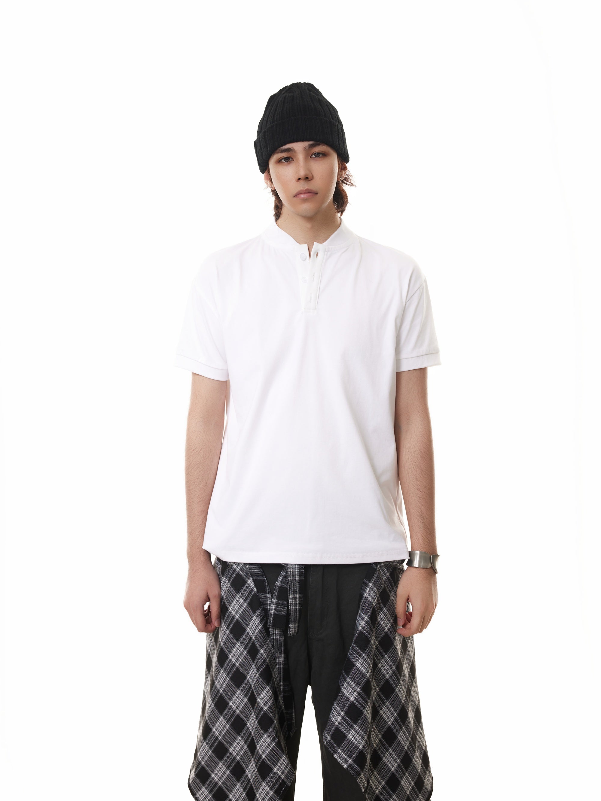 BTSG  Henry Neck Short Sleeve Tee