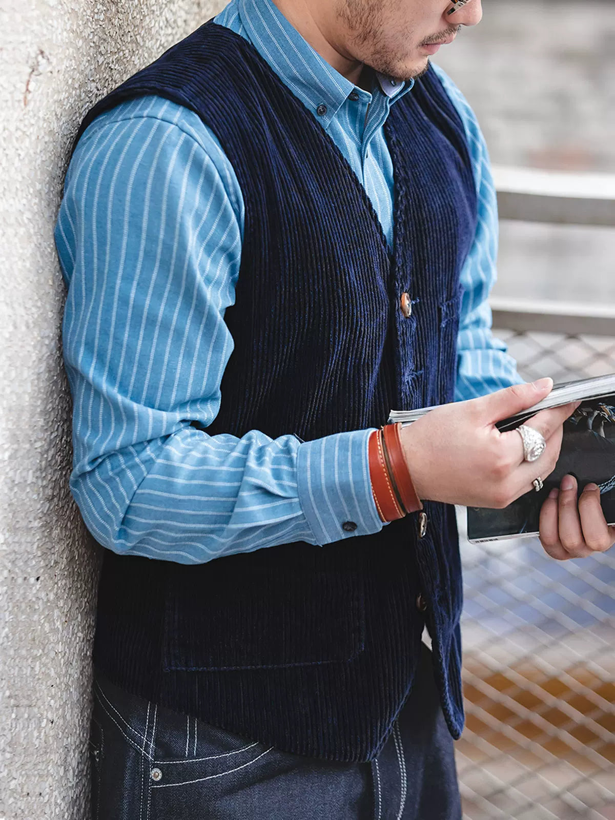 Madden retro hunting corduroy vest